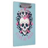 Niedlich als Hell Schädel mit Krone Klemmbrett (Rechts)