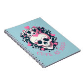 Niedlich als Hell Schädel mit Krone Notizblock (Rechte Seite)