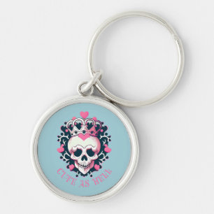 Niedlich als Hell Schädel mit Krone Schlüsselanhänger
