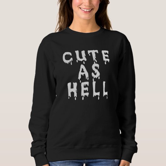 Niedlich als Hell Soft Pastel Goth E Girl Sweatshirt (Vorderseite)