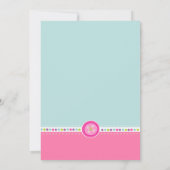 Niedlich als Knopf-erster Geburtstag (Foto) Einladung (Rückseite)