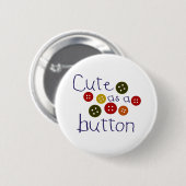 Niedlich als Knopf (Junge) Button (Vorne & Hinten)