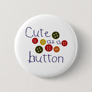 Niedlich als Knopf (Junge) Button