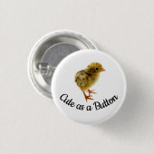 Niedlich als Knopfdruck Quail Button (Vorne & Hinten)