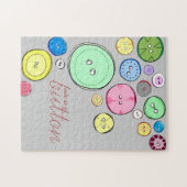 Niedlich als knopffarbige digitale Illustration Puzzle (Horizontal)