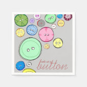 Niedlich als knopffarbige digitale Illustration Serviette (Vorderseite)