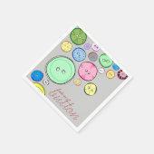 Niedlich als knopffarbige digitale Illustration Serviette (Ecke)