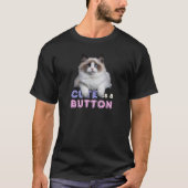 Niedlich als Knopfkatzenkatze T-Shirt (Vorderseite)