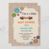 Niedlich als Party Einladung mit Schaltfläche (Vorne/Hinten)