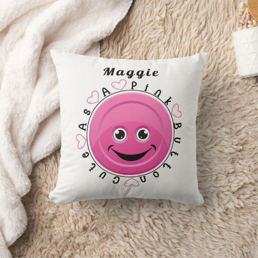 Niedlich als rosa Taste Kissen (Decke)