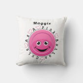 Niedlich als rosa Taste Kissen (Vorderseite)