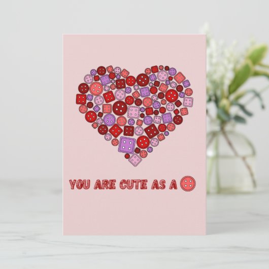 niedlich als Taste Feiertagskarte (Stehend Vorderseite)