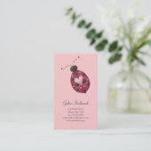 Niedlich als Wanze · Cerise Marienkäfer Visitenkarte (Stehend Vorderseite)