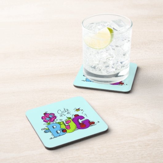 Niedlich als Wanze Getränkeuntersetzer (Rechte Seite)