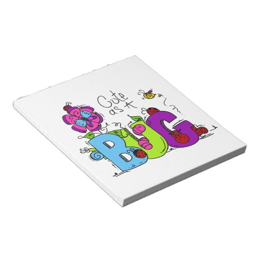 Niedlich als Wanze Notizblock (angewinkelt)