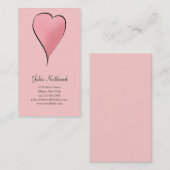 Niedlich als Wanze · Rosa Herz Visitenkarte (Vorne/Hinten)