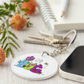 Niedlich als Wanze Schlüsselanhänger (Vorderseite rechts)