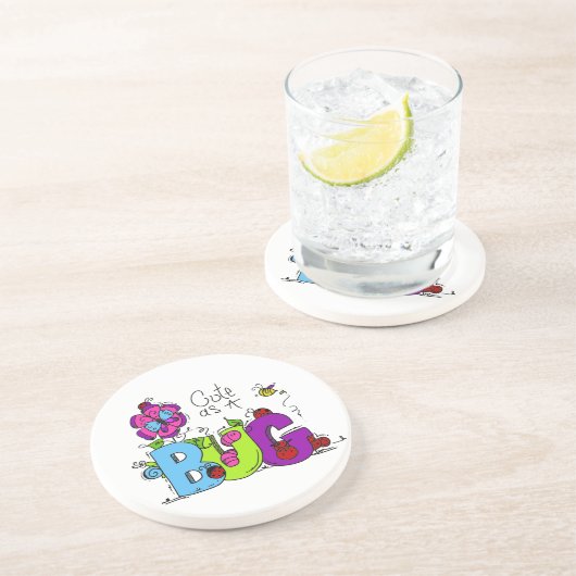 Niedlich als Wanze Untersetzer (Seite)