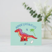 Niedlich Amargasaurus Postkarte (Stehend Vorderseite)
