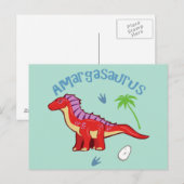 Niedlich Amargasaurus Postkarte (Vorne/Hinten)