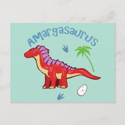 Niedlich Amargasaurus Postkarte (Vorderseite)