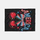Niedlich America Cherries Coquette Bow Cherry 4. J Fleecedecke (Vorderseite (Horizontal))