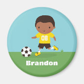 Niedlich American Football Football Footballer Boy Magnet (Vorne)