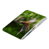 Niedlich American Robin *nach Kundenwunsch* Magnet (Linke Seite)