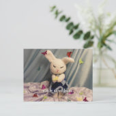 Niedlich Amigurumi Bunny Rabbit Postkarte (Stehend Vorderseite)