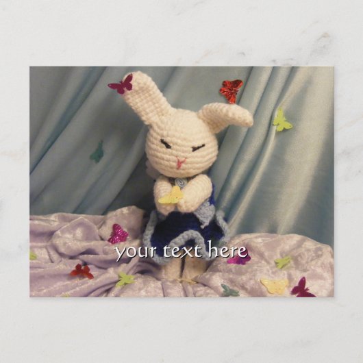 Niedlich Amigurumi Bunny Rabbit Postkarte (Vorderseite)