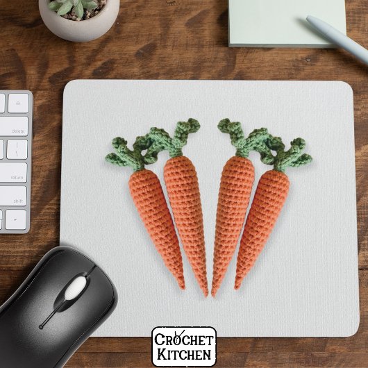 Niedlich Amigurumi Minimalistisch Crochet Carrots Mousepad