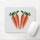 Niedlich Amigurumi Minimalistisch Crochet Carrots Mousepad (Mit Mouse)