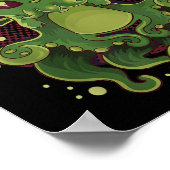 Niedlich & Funny Cathulhu Kawaii Cat Cthulhu Poster (Ecke)