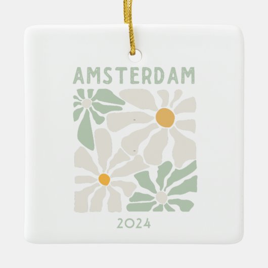 Niedlich Amsterdam Floral Keramikornament (Vorderseite)