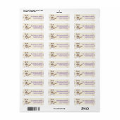 Niedlich Angel Antics White Brown Cat Address Labe (Vorne)
