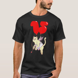 Niedlich Angel Cat 15. Geburtstag Kinder Ballon Pa T-Shirt