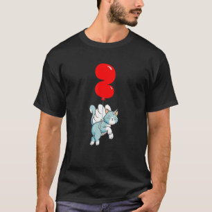 Niedlich Angel Cat 2. Geburtstag Kinder Ballon Par T-Shirt