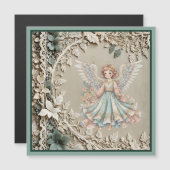 Niedlich Angel Christmas Magnetkarte (Vorne/Hinten)