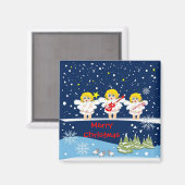 Niedlich Angels Frory Christmas Magnet (Vorderseite/Rückseite)