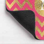 Niedlich angesagter Zickzack Zick-Zack-Imitat Gold Mousepad (Ecke)