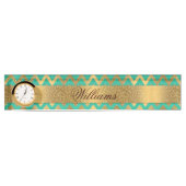 Niedlich angesagter Zickzack Zick-Zack-Imitat Gold Namensplakette (Vorderseite)