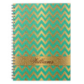 Niedlich angesagter Zickzack Zick-Zack-Imitat Gold Notizblock (Vorderseite)