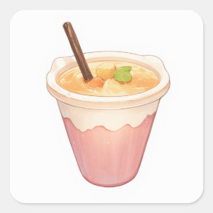 Niedlich Anime-Aufkleber Quadratischer Aufkleber