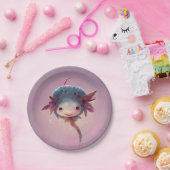 Niedlich Anime Axolotl Pappteller (Party)