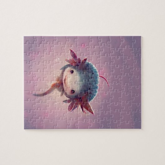 Niedlich Anime Axolotl Puzzle (Horizontal)