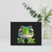 Niedlich Anime Cartoon Frosch Postkarte (Stehend Vorderseite)