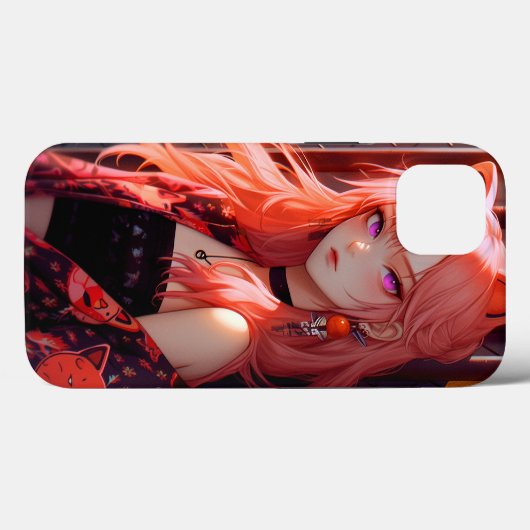 Niedlich Anime Catgirl Case-Mate iPhone Hülle (Rückseite (Horizontal))