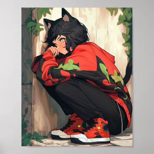 Niedlich Anime Catgirl Poster (Vorne)