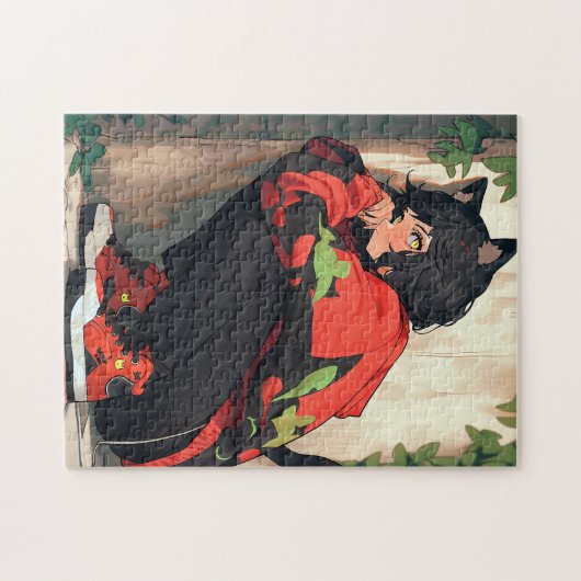 Niedlich Anime Catgirl Puzzle (Horizontal)