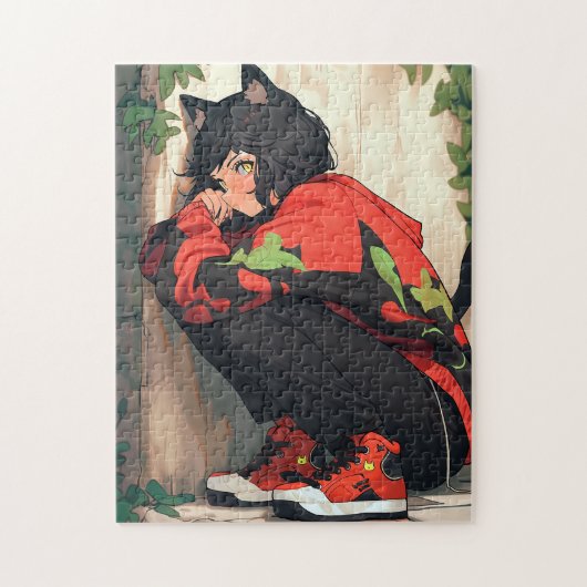 Niedlich Anime Catgirl Puzzle (Vertikal)